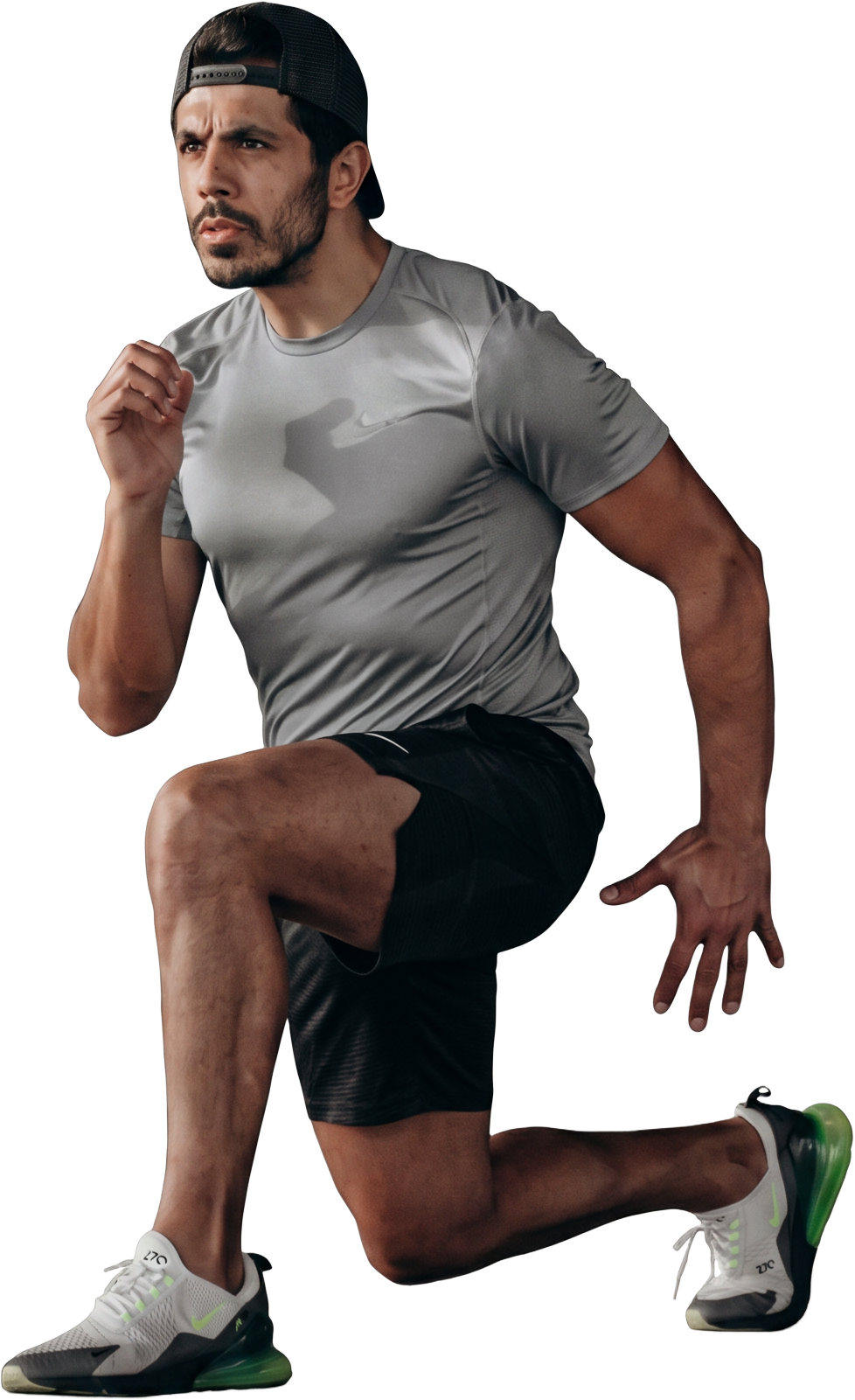 Athlete in a lunge
