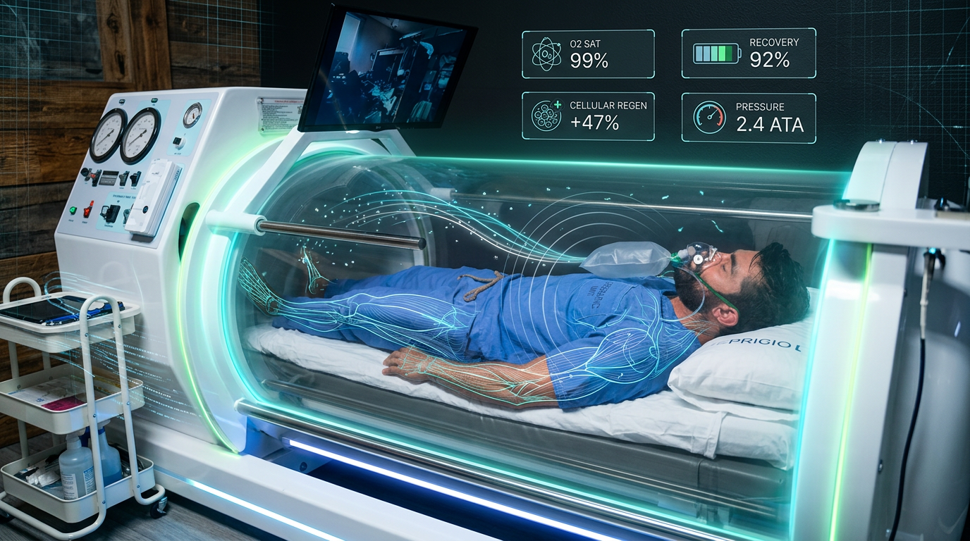 Medical hyperbaric oxygen therapy chamber